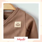 Eslenza Organik 10 Parçalı Hastane Çıkış Seti Kahve Detay