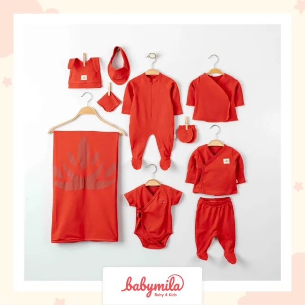 Eslenza Organik 10 Parçalı Hastane Çıkış Seti Kiremit