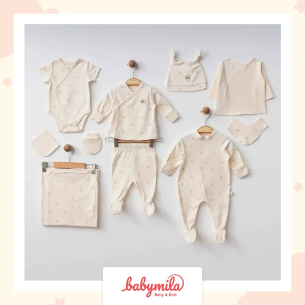 Eslenza Organik 10 Parçalı Hastane Çıkış Seti Lotus