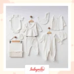 Eslenza Organik10 Parçalı Hastane Çıkış Seti Beyaz