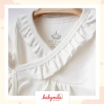 Eslenza Organik10 Parçalı Hastane Çıkış Seti Beyaz Detay