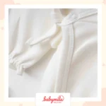 Eslenza Organik10 Parçalı Hastane Çıkış Seti Beyaz Detay3