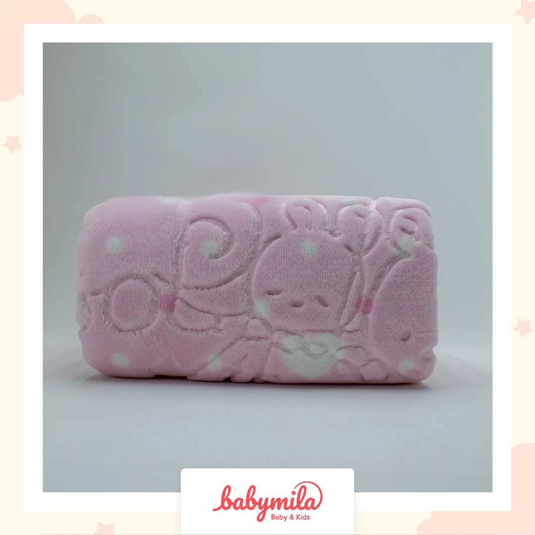Merinos Peluş Battaniye Pembe